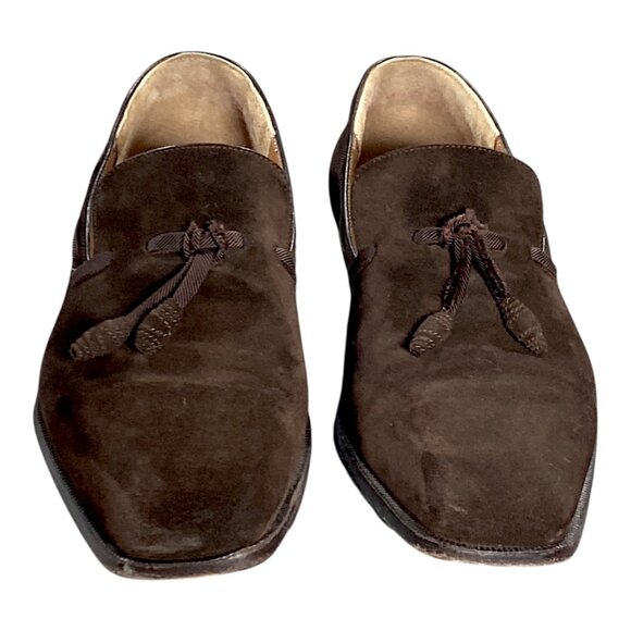 Berluti Shoes Mens US 9.5 UK 8.5 Brown Suede Loafer Silk Tassel Europe Elegant main image 6